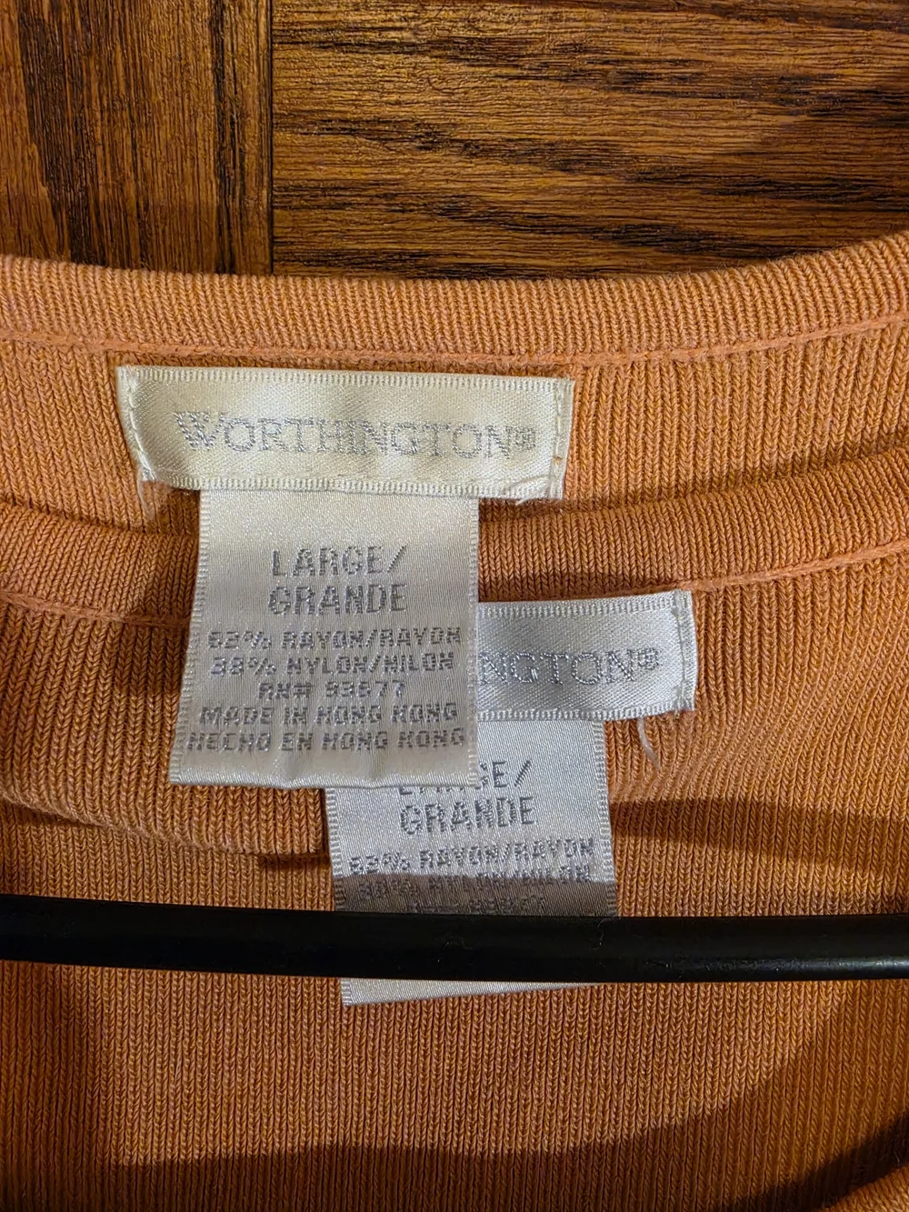 Worthington Coral Peach Button-Front Cardigan Set